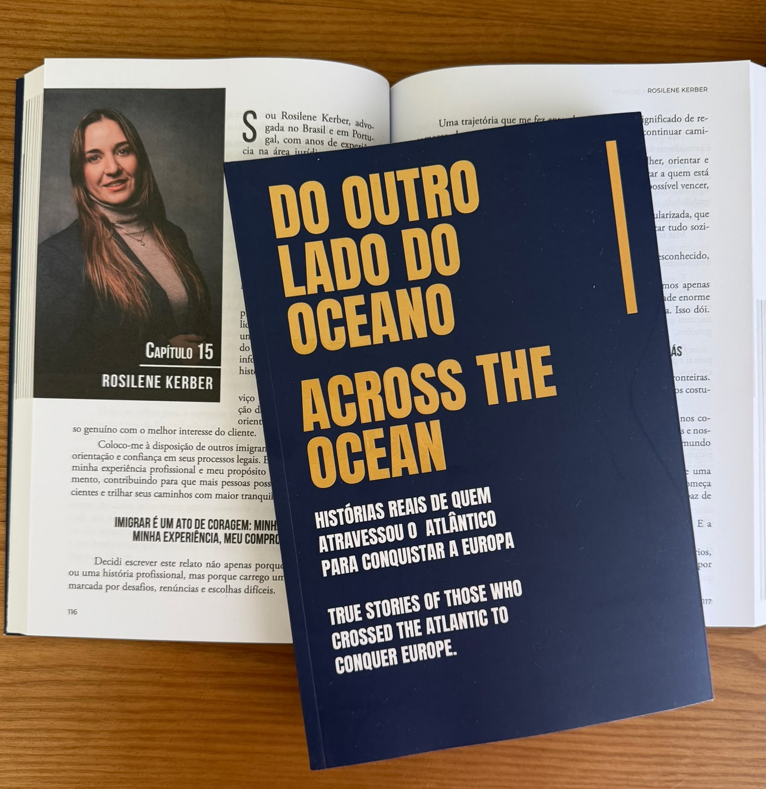 Livro Do Outro Lado do Oceano, com participação da Dra. Rosilene Kerber